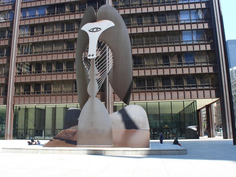 A near-empty Daley Plaza in Chicago makes a statement about the COVID-19 pandemic, but also about Illinois’s persistent drop in population. (One Illinois/Ted Cox)